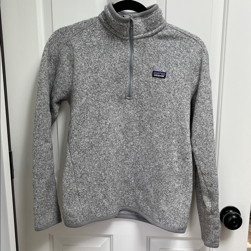 Patagonia Women's Heathered Gray 1/4 Zip Better Sweater